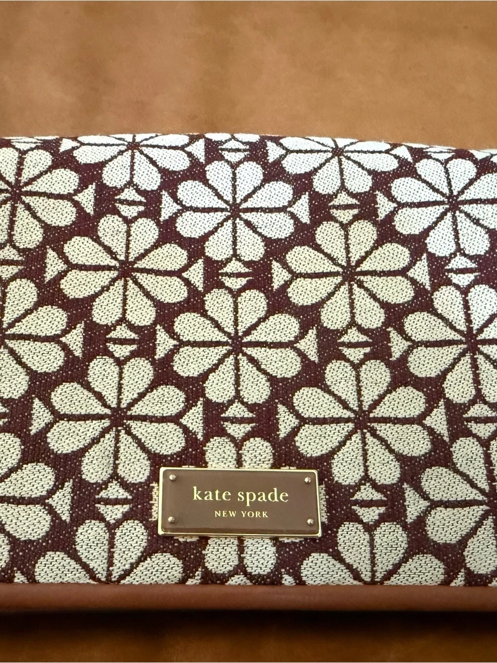 Kate Spade New York Flower Jacquard Flap Crossbody Bag